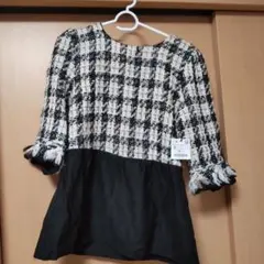✨新品／ZARA ／ ツイード 異素材ミックス／チュニック✨