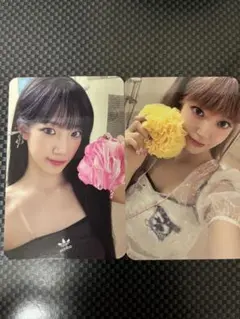 lesserafim サクラ　HOT Sakura 直筆 サイン トレカ 2枚 LE SSERAFIM - LESSERAFIM ルセラフィム トレカ ラキドロ サクラ