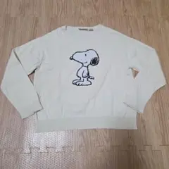 ユニクロ　PEANUTS スヌーピー コットンニット 120　アイボリー