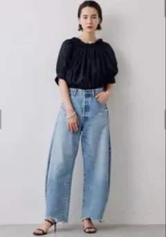 2025年最新】Whim gazette デニム ラインカーブ レディース パンツの