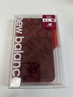 New Balance iPhone15Pro 用 手帳 スエード バーガンディ