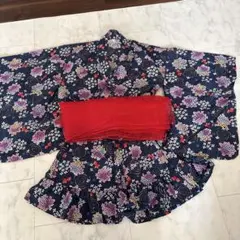 紫陽花た金魚柄の浴衣 ⭐︎130サイズ