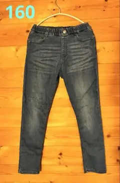 ストレッチデニム ブルー パンツ ゴムウエスト