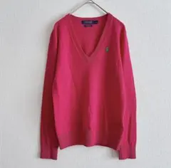 ポロラルフローレン　ゴルフ　ニット　セーター　メリノウール　ピンク　S トップス