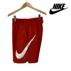 【美品】NIKE ナイキ　ハーフパンツ　ビッグロゴ　レッド　赤　サカパン　s