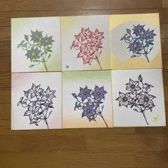切り絵6枚　クレマチス　鉄線