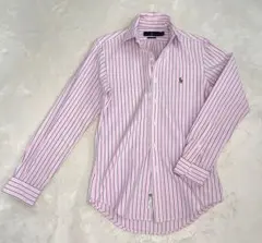 【着用1回】ラルフローレン オックスフォード 長袖シャツ ボタンダウン ピンク