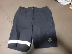 Burtle 黒ショートパンツ ストライプ付き