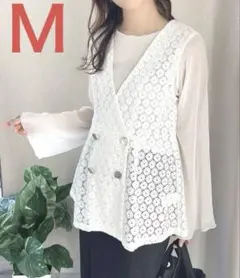 しまむらレース ペプラム ベスト ザラ Aimeine laubeblanc