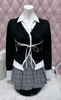 bubbles レイヤードスクールニット