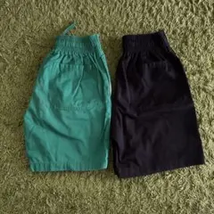 GU ショートパンツ Sサイズ 緑と黒 2色セット