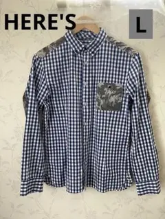 匿名配送　HERE’S 長袖メンズシャツL