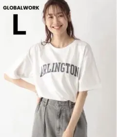 定価3520円新品タグ付グローバルワーク リッチクリーンプリントT 半袖Tシャツのサムネイル