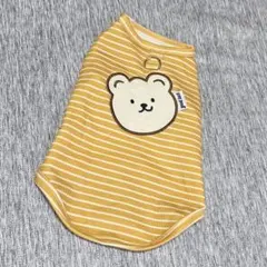 犬用タンクトップ イエロー ストライプ