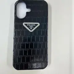 PRADA iPhone15ケース クロコ型押し ブラック - メルカリ