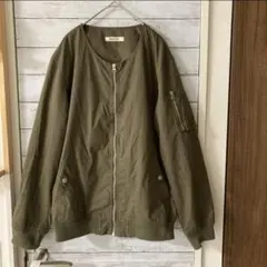 Confirmノーカラー ジップアップ ミリタリーブルゾン ジャケット古着屋購入