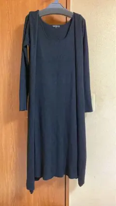 riendaRadyタイトワンピース ロング ブラック カーディガンマタニティ◯