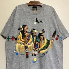 HABITAT ネイティブアメリカン 両面 アニマルTシャツ 90s ビンテージ