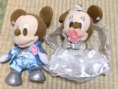 ミッキー＆ミニー　ウエディングぬいぐるみ♪　　着払い