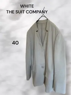 ✨美品　WHITE THE SUIT COMPANY ノーカラーセットアップ
