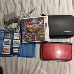 ニンテンドー3DS LL レッド 箱付きポケモンドラクエソフトセット