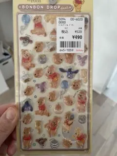 国内正規品♡ボンボンドロップステッカー　くまのプーさん新品未開封