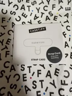 CASETiFY ストラップカード グレーとゴールドリング