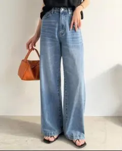 CLASSICAL ELF ハイウエスト ルーズ デニム パンツ　Mのサムネイル