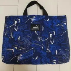PUMA 青 グラフィック 手提げ袋