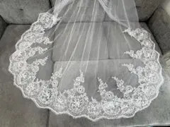 スパンコール刺繍レース ウェディングベール