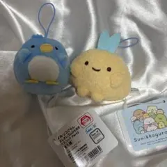 すみっコぐらし ばんざいゴムひも付きマスコット ぺんぎん あじふらいのしっぽ①