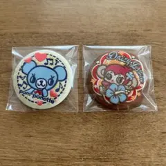 ナルミヤキャラクターズ　刺繍缶バッジビスケット　2個セット　ミント　ミンキー
