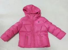 ラルフローレン　ピンクフード付きダウン24M 90/52