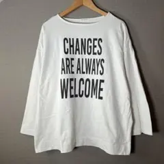 【PUAL CE CIN】ボートネック オーバーサイズ ロンT 白