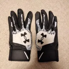 Under Armour バッティング用手袋 Y-L ブラック/ホワイト