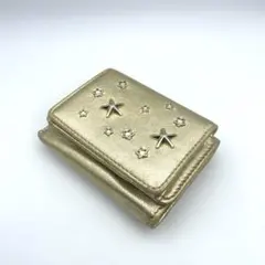ジミーチュウ　コンパクトウォレット　財布　ゴールド　スタッズのサムネイル