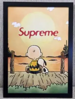 19 supreme アートポスター　アメリカンレトロ　額付き