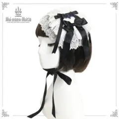 青山時代★Moi-meme-Moitie★少女ヘッドドレス★モワティエ 新品 モワティエMoi-meme-Moitie青薔薇付きヘッドドレスワイヤー入り