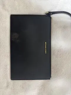 【訳あり】MICHAEL KORS 黒 レザー クラッチバッグ