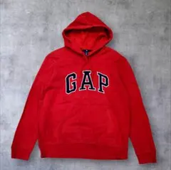 y2k　GAP ギャップ　プルオーバーパーカー　長袖　メンズS　レッド