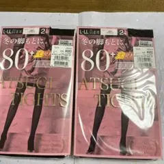 ATSUGI 80デニール タイツ L-LL 2枚セット