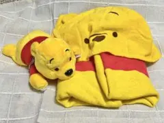くまのプーさん フード付きタオル 肩乗せ ぬいぐるみ セット ディズニー