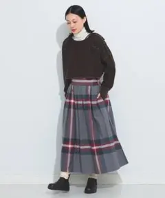 ちゅんこ様専用ページ　BEAMS BOY　タータンチェックスカート　グレー