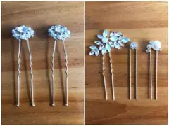 オケージョン　お呼ばれ　結婚式　ヘアアクセサリー　Uピン　ビジュー　キラキラ