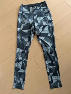 Reebok 幾何学模様 スパッツ グレー系 ヨガ フィットネス リーボック