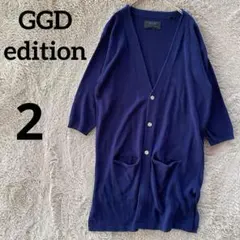 GGD edition ロングカーディガン　2 ネイビー　ユニセックス