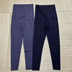 ユニクロ　マタニティレギンスAIRism グレーブラック 2色セット M