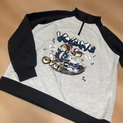 ハーフジップ スウェット トレーナー グラフィックプリント