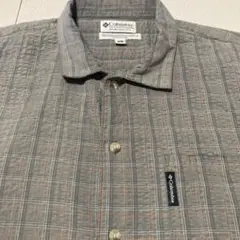 訳あり　Columbia チェック柄 半袖シャツ XL