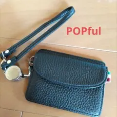 【popful/ポップフル】リール付きパスケース
